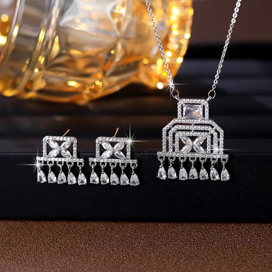 Set di gioielli eleganti da donna, 2 pezzi