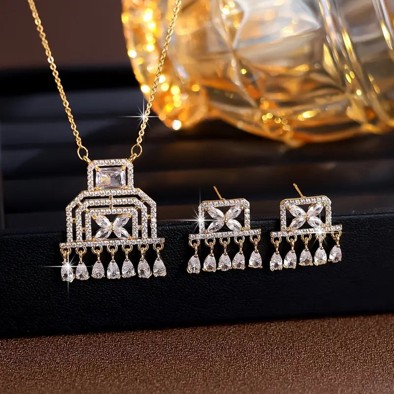 Set di gioielli eleganti da donna, 2 pezzi